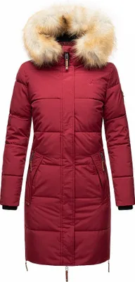 Produktbild von Navahoo Premium Damen Winter Jacke Steppjacke Mantel Parka warme Kapuze Halina Bordeaux Gr. 36 - S