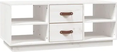 Produktbild von vidaXL Couchtisch Weiß 100x50x41 cm Massivholz Kiefer
