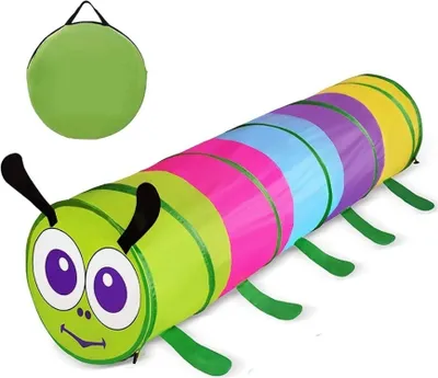 Obrázek produktu pro Buxibo hrací tunel housenka - prolézací tunel - dětská hračka/interiérová hračka/venkovní hračka - 170 x 46 cm