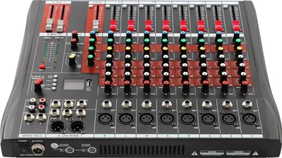 Produktbild von Audio Mixer, 8-Kanal, Bluetooth- und USB-Konnektivität, Schwarz