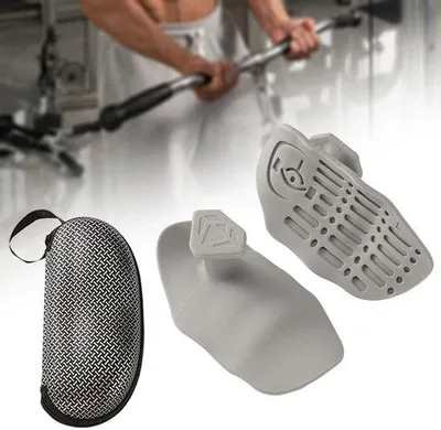 Produktbild von Silikon-Gewichtsgriffe für Krafttraining, Deadlift und Klimmzüge - Grau (Set von 2)