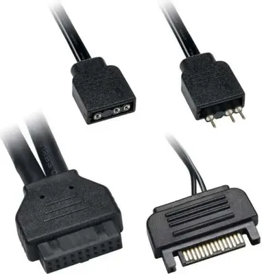 Produktbild von Lian Li LAN216-1, USB pin header (19 pin), USB 3.0, Schwarz, Kunststoff, 0,82 m, 147,8 mm