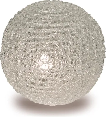 Produktbild von Näve Leuchten Kugel-Tischleuchte Ø: 30cm klar Kugel-Tischleuchte Ø: 30cm klar Tischleuchten - Kugel-Tischleuchte Ø: 30cm klar, Tischlampe aus Kunststoff in silber, 30 cm hoch, Ø 30 cm, E14-Fassung