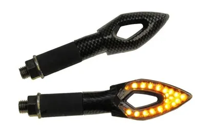 Image de Clignotants LED « Candle » carbone transparent pour moto de Citomerx