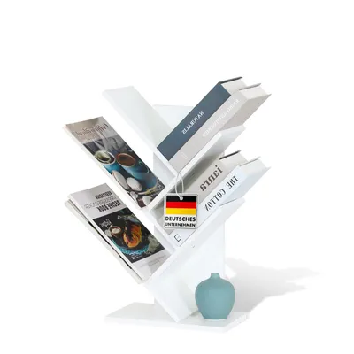 Produktbild von Floordirekt Bücherregal Louisiana, Baumförmiges Standregal aus Holz, mit Kippsicherung , 5 Etagen, 30x17,2x51cm für Bücher, Zeitschriften, CDs