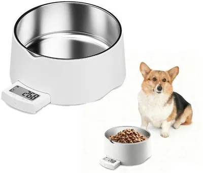 Produktbild von Smart Bluetooth Hunde-Wechselgewichts- und Futter-Überwachungssystem - für kleine Hunde und Katzen - tragbare weiße Wechselgewichts- und Futter-Überwachungssystem für neue Welpen und Haustiere