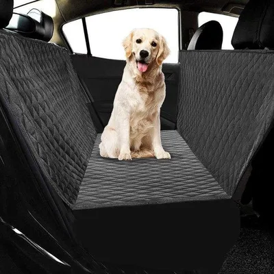 Immagine prodotto di Coperta imbottita per cani, ideale per il sedile posteriore dell'auto e per la barca, con protezioni laterali. Copertura protettiva impermeabile per cani, facile da usare. [115]