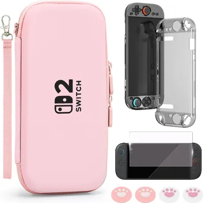 Image de INF Ensemble de sacoche de transport pour console Switch 2 Rose