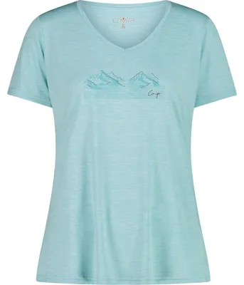 Image de CMP T-shirt pour femme, couleur turquoise