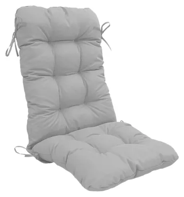 Image de Coussin pour chaise avec dossier - Capitonné -  50x120x8cm - Gris galet