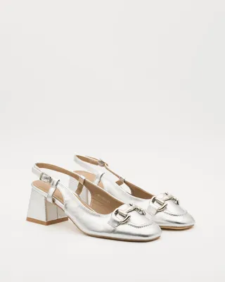 Produktbild von Slingback Loafers Zilver Blokhak