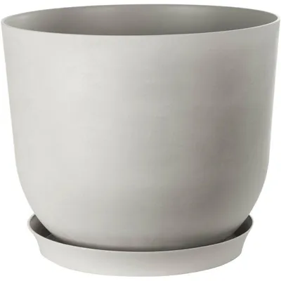 Produktbild von Runder Blumentopf –  – Swing Round – Ø 30 – 13 L – H 25 cm – Weißer Stein