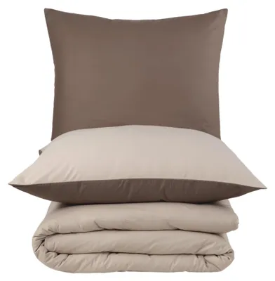 Zdjęcie produktu dla Komplet pościeli Renforcé, 140 x 200 cm, wykonany w 100% z bawełny, zawiera poszewki na poduszki