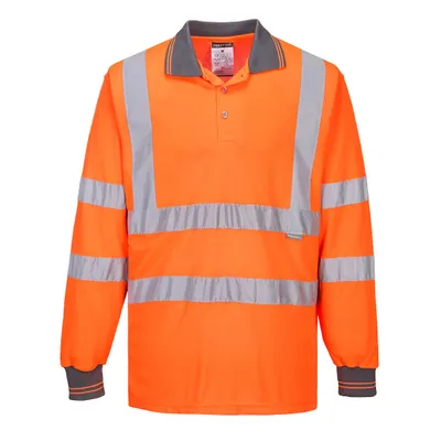 Produktbild von Portwest Warnschutz Poloshirt langarm Orange XS