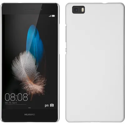 Produktbild von PhoneNatic Case kompatibel mit Huawei P8 Lite 2015 (1.Gen.) - Hülle weiß gummiert Hard-case + 2 Schutzfolien