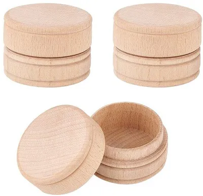 Produktbild von Mini Holzbox 51x36mm kleine Holzbox BurlyWood Schmuckkasten für Selbstbau Namen Datum Holzbox für Heiratsantrag Ehering