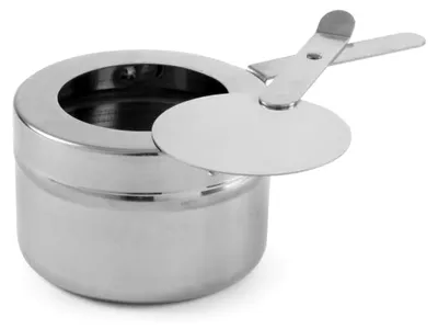 Produktbild von Brennpastenbehälter, 2er Set, für Chafing Dishes, Warmhaltebehälter, Speisewärmer, Behälter, ø90x(H)60mm, Edelstahl