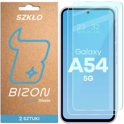 Produktbild von Gehärtetes Glas für Galaxy A54 5G, Bizon Glass Clear Duo, 2 Stück