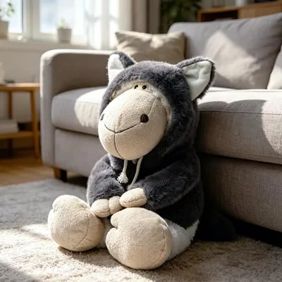 Produktbild von Schaf im Wolfspelz Plüschtier Lamm Kuscheltier Stofftier Dekoration Geschenk Mädchen Jungen - Größe: 30cm