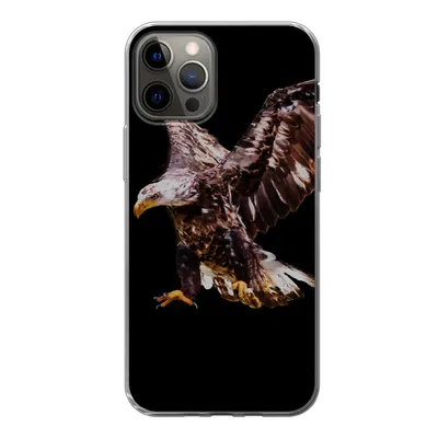 Produktbild von MuchoWow® Handyhülle Schutzhülle Hülle für iPhone 12 Pro Adler - Vogel - Federn Silikon Softcase Handy Hülle - Abdeckung