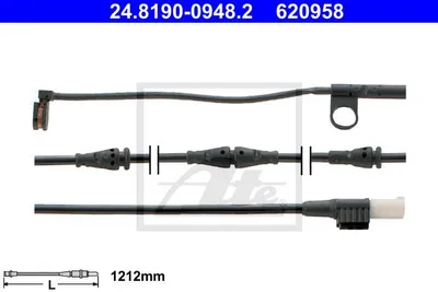 Produktbild von ATE 24.8190-0948.2 Warnkontakt Bremsbelagverschleiß 1212mm Vorne für LAND ROVER Range Rover Sport (L320)
