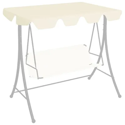 Produktbild von Ersatzdach für Hollywoodschaukel Sonnendach Ersatzbezug Schaukeldach Plane für Gartenschaukel und Sonnenliege wetterfestes Gewebe Creme 210 x 146 cm