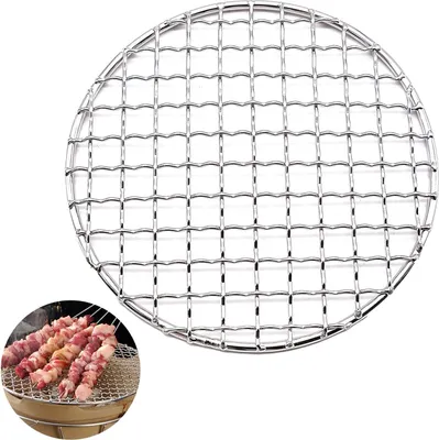 Produktbild von Grillrost Rund Edelstahl Grillnetz 15 cm Durchmesser Rund Grillrost fš¹r Indoor Outdoor Camping Picnic BBQ Grill, Kuchenkš¹hlregal, Brot Trockennetz