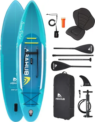 Image de Planche de stand-up paddle gonflable, dimensions 320x78x15 cm - Ensemble complet avec pagaie réglable et siège de kayak