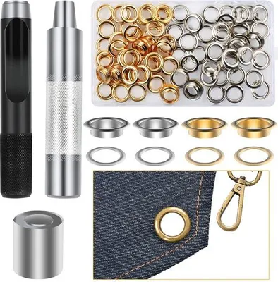 Produktbild von Famanu Grommet Werkzeugsatz 12 mm - 100 Stück mit Aufbewahrungsbox