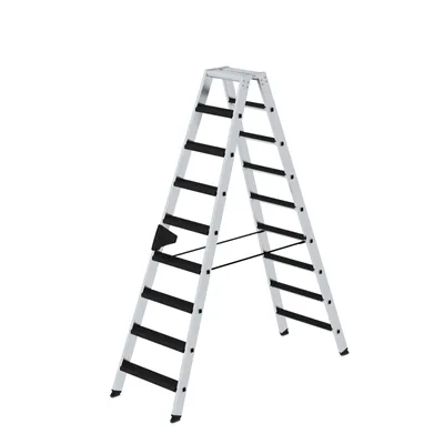 Produktbild von MUNK Günzburger Steigtechnik Stufen-Stehleiter beidseitig begehbar mit clip-step relax 2x9 Stufen