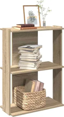 Produktbild von "im Angebot" Bücherregal, Standregal, Aufbewahrungsregal, 3 Böden Sonoma-Eiche 60x30x80 cm Holzwerkstoff - Aktenregal CC24532