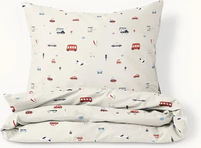Produktbild von Petite Amélie Bettwäsche-Set – 120x150 cm – Flanell – Vehicles