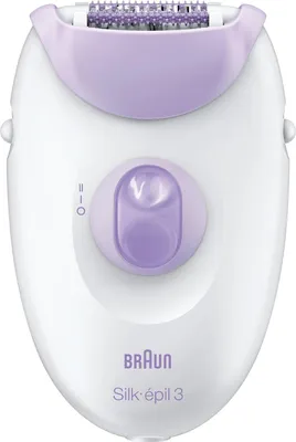 Produktbild von Braun Epilierer Silk-épil 3 3-170 mit 1 Extra (Massagerollen-Aufsatz) violett