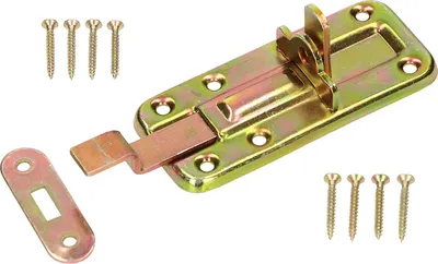Obrázek produktu pro KOTARBAU® klikový šroub 100 mm s úderníkem pro dveře žlutý pozinkovaný univerzální