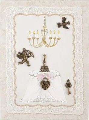 Produktbild von Clayre & Eef Grußkarte Candle Light Dinner 13x18 cm