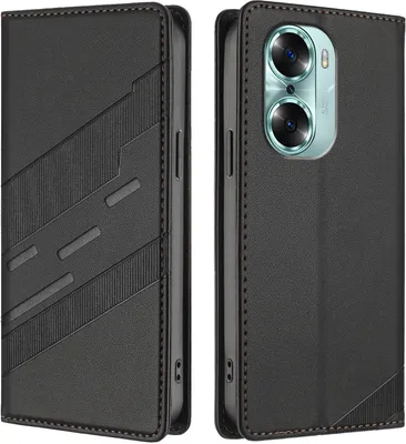 Obrázek produktu pro Pouzdro pro Honor 60,Polyuretankožené peněženkové pouzdro s přihrádkou na karty a funkcí stojánku Schwarz