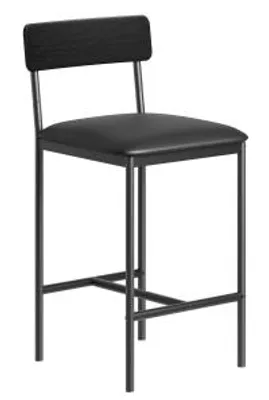 Produktbild von 8er-Set Bartisch mit Barhockern Stehtisch Bistrogruppe Bartisch-Set in Schwarz