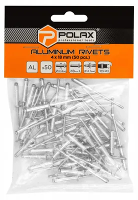 Produktbild von Polax Blindnieten Aluminium 4 x 18 mm 50 Stück