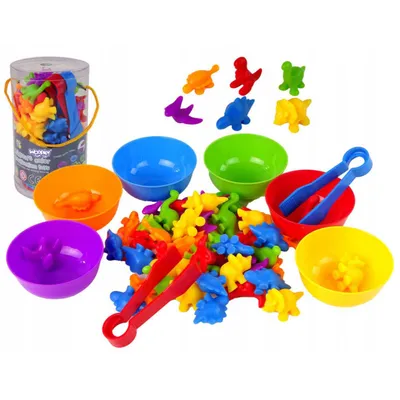 Produktbild von WOOPIE Educational Colour Sorter Game Dinosaurier 56 el.