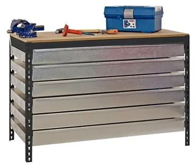 Immagine prodotto di Banco da lavoro Simonrack SIMONWORK BT5 BOX antracite 6 cassetti 151,0 x 76,0 x 84,2 cm