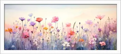 Produktbild von Gerahmtes Bild Wildflower Meadow V 130x60 cm