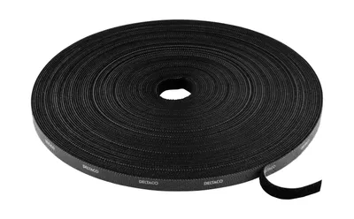 Produktbild von Deltaco CM1025S, Kabelbinder mit Klettverschluss, Velcro, Schwarz