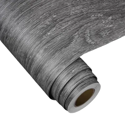 Image de Papier peint adhésif, film autocollant en PVC pour meubles, motif bois gris, 40 cm x 6 m