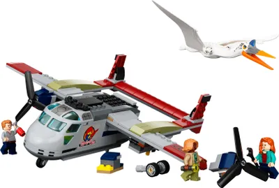 Produktbild von LEGO 76947 Jurassic World Quetzalcoatlus: Flugzeug-Überfall, Dinosaurier Spielzeug mit Figuren, Geschenk für Kinder ab 7 Jahre