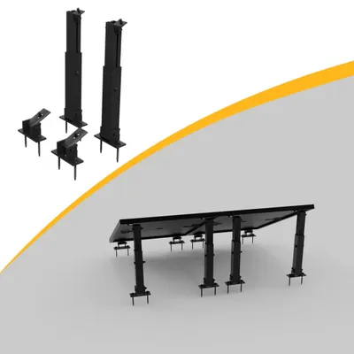Produktbild von Powerness Aufständerung Solarmodul Fassaden und Flachdach Halterung für Balkonkraftwerk (1 Set) – Verstellbar, Witterungsbeständig, Schwarz (0% MwSt)