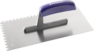 Produktbild von Glättekelle L.280mm B.130mm Zahn 6x6 rostfrei,m.H-Heft VA S.0,7mm PROMAT