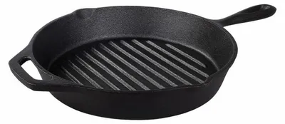 Immagine prodotto di Tramontina BLACK Gusseisen-Grillpfanne, Grillpfanne, Pfanne, Induktionsgeeignet, Gusseisen, Ø 28 x 4.5 cm, 31700-020