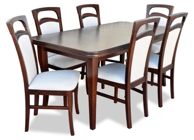 Immagine prodotto di Set di 7 tavoli da pranzo 6 sedie gruppo di mobili per sala da pranzo mobili