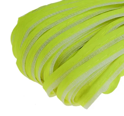 Paspelband zwischen Teilungsnähten weiß-neongelb