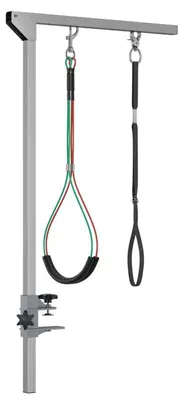 Obrázek produktu pro Skládací držák pro péči o psy, určený pro stoly pro stříhání psů | Barva: stříbrná | Rozměry: 36 x 8 x 74 cm